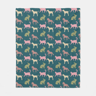 Cartoon Dog van het kunstschilderpatroon Fleece Deken