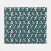 Cartoon Dog van het kunstschilderpatroon Fleece Deken (Voorkant (Horizontaal))