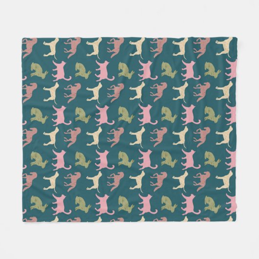 Cartoon Dog van het kunstschilderpatroon Fleece Deken (Voorkant (Horizontaal))