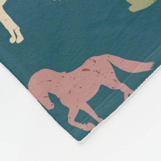 Cartoon Dog van het kunstschilderpatroon Fleece Deken (Hoek)