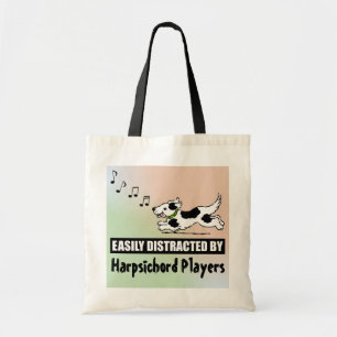 Cartoon Dog vervormd door Harpsichord-spelers Tote Bag