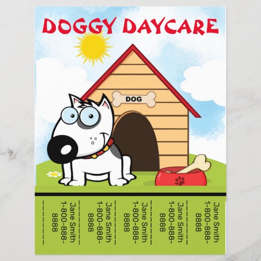 Cartoon Doggy Daycare Promotion Flyer (Voorkant)