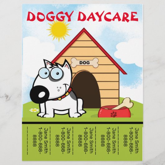 Cartoon Doggy Daycare Promotion Flyer (Voorkant)