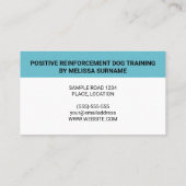 Cartoon Dogs en een meisje  Dog Trainer Visitekaartje (Achterkant)