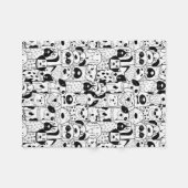 Cartoon Dogs Fleece Deken (Voorkant (Horizontaal))