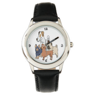 Cartoon Dogs Horloge