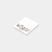cartoon dogs in a row design2 post-it® notes (Schuin)