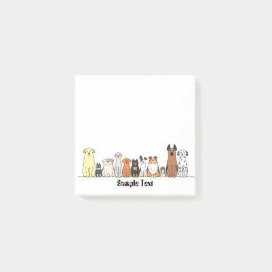 cartoon dogs postit post-it® notes (Voorkant)