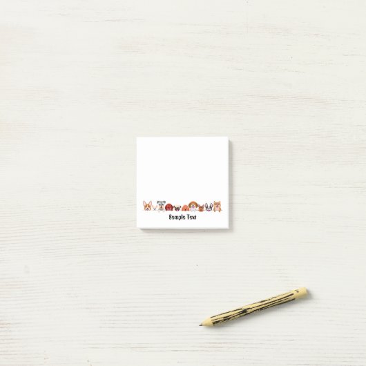 cartoon dogs postit post-it® notes (Op bureau)