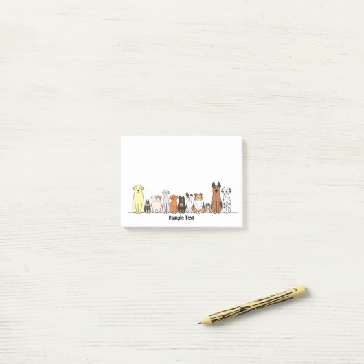 cartoon dogs postit post-it® notes (Op bureau)