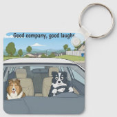 Cartoon dogs sleutelhanger (Achterkant)