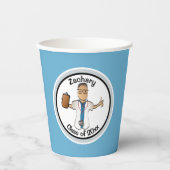 Cartoon Dokter Medisch Afstuderen Etnisch voor Hem Papieren Bekers (Voorkant)