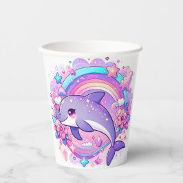 Cartoon Dolfijn Baby shower Papieren Bekers