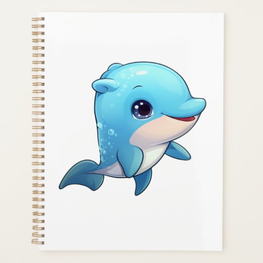 Cartoon dolfijn illustratie planner (Voorkant)
