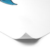 Cartoon dolfijn illustratie poster (Hoek)