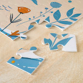 Cartoon dolfijn springt uit het water legpuzzel (Zijkant)