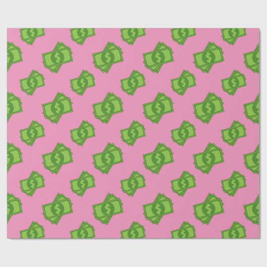 Cartoon Dollar Bills Cadeaupapier (Vlak)