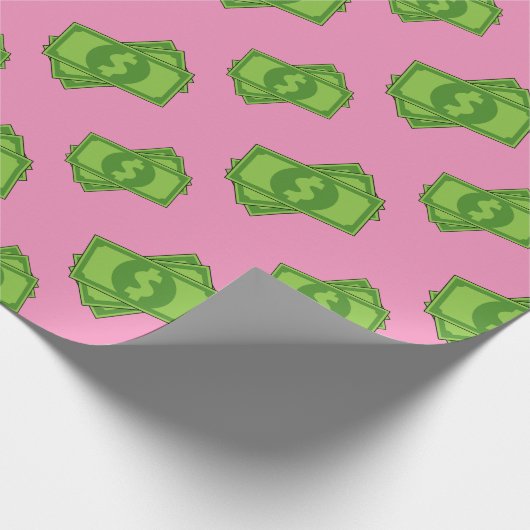 Cartoon Dollar Bills Cadeaupapier (Hoek)