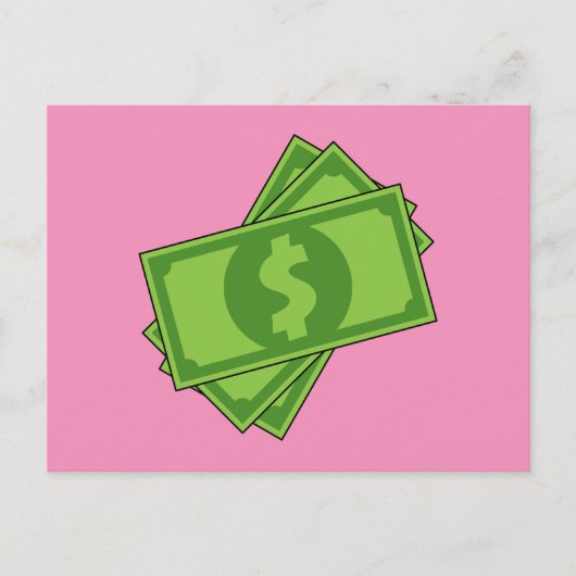 Cartoon Dollar Bills Feestdagenkaart (Voorkant)