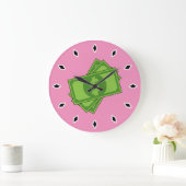 Cartoon Dollar Bills Grote Klok (Huis)