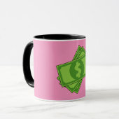 Cartoon Dollar Bills Mok (Voorkant links)