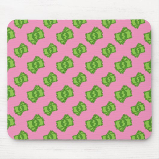 Cartoon Dollar Bills Muismat (Voorkant)