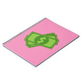 Cartoon Dollar Bills Notitieboek (Linkerzijde)