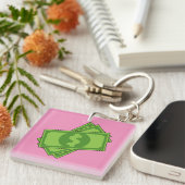 Cartoon Dollar Bills Sleutelhanger (Voorkant Rechts)