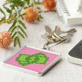 Cartoon Dollar Bills Sleutelhanger (Zijkant)
