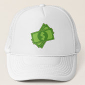 Cartoon Dollar Bills Trucker Pet (Voorkant)