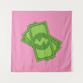 Cartoon Dollar Bills Wandkleed (Voorkant (horizontaal))