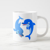 Cartoon Dolphins Jumbo Mok (Rechts)