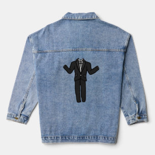 Cartoon donkergrijze smoking  denim jacket