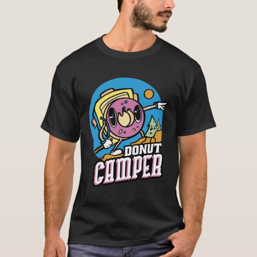 Cartoon Donut Camper T-shirt (Voorkant)