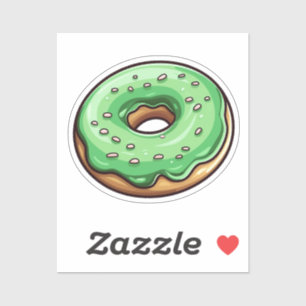 Cartoon donut sticker