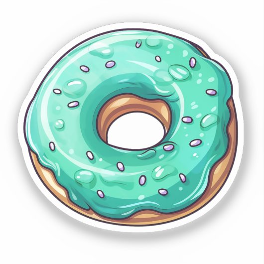 Cartoon donut sticker (Voorkant)