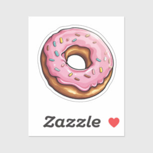 Cartoon donut sticker