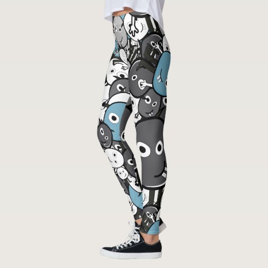 Cartoon Doodle Monster Leggings (Links)