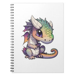 Cartoon draak illustratie notitieboek