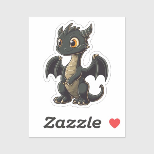 Cartoon draak sticker (Vel)