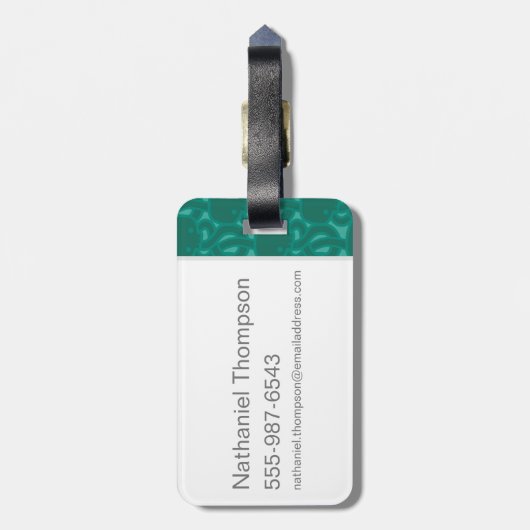 Cartoon Draco en Lucius Malfoy Character Art Bagagelabel (Achterkant verticaal)