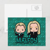 Cartoon Draco en Lucius Malfoy Character Art Briefkaart (Voorkant / Achterkant)
