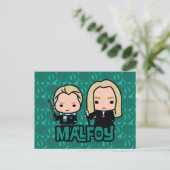 Cartoon Draco en Lucius Malfoy Character Art Briefkaart (Staand voorkant)