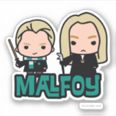Cartoon Draco en Lucius Malfoy Character Art Sticker (Voorkant)