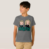 Cartoon Draco en Lucius Malfoy Character Art T-shirt (Voorkant volledig)