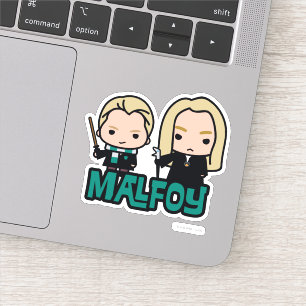 Cartoon Draco en Lucius Malfoy Karakter Kunst Sticker