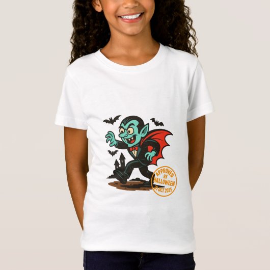 Cartoon Dracula Vampire - Goedgekeurd door Hallowe T-shirt (Voorkant)
