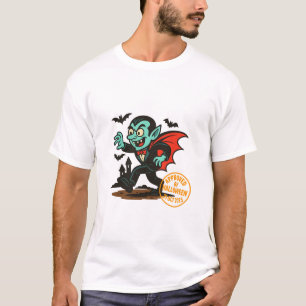 Cartoon Dracula Vampire - Goedgekeurd door Hallowe T-shirt