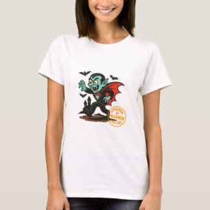 Cartoon Dracula Vampire - Goedgekeurd door Hallowe T-shirt