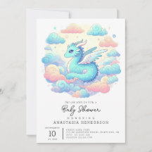 Cartoon Dragon-Baby shower